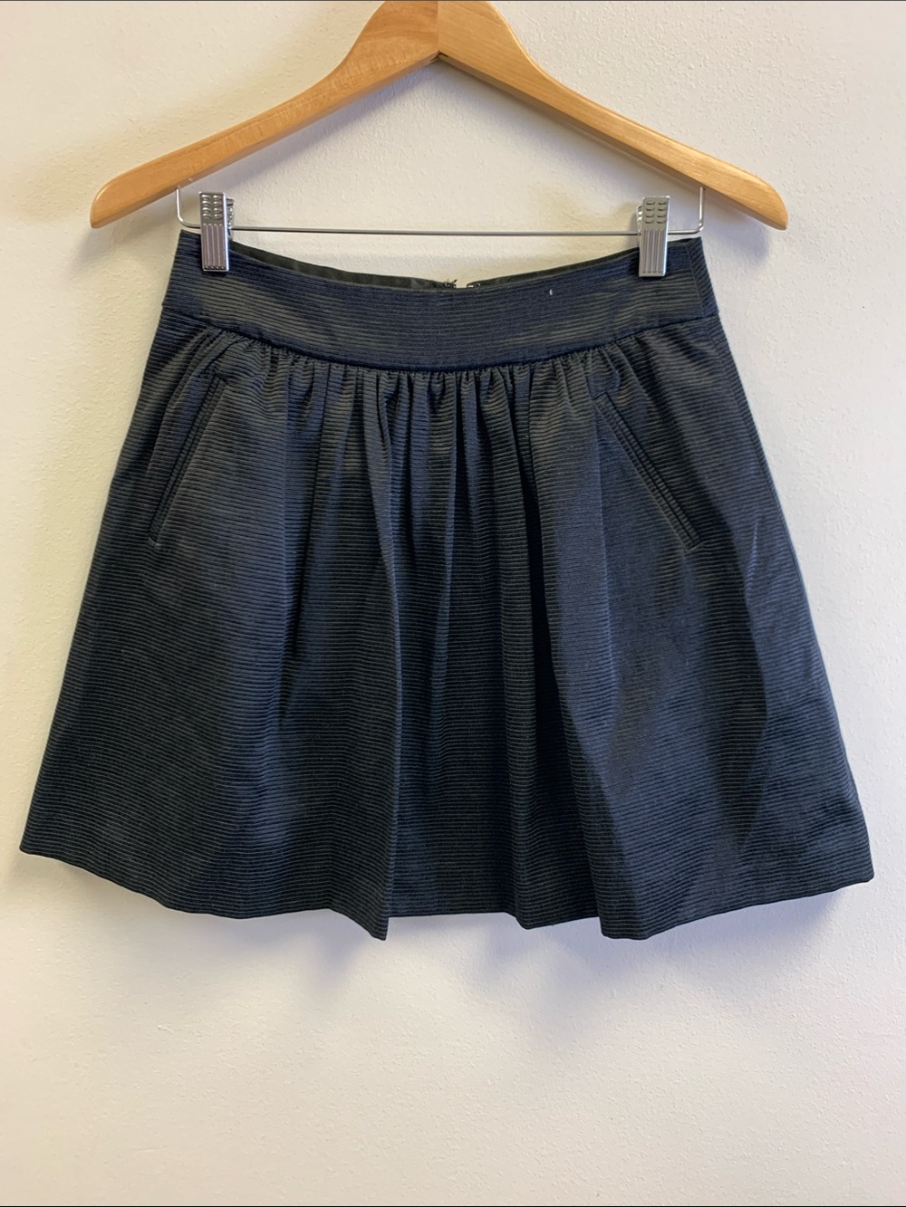 Banana Republic Black Corduroy Skater Skirt